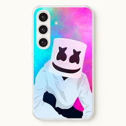 Rainbow White Helmet DJ  - Marshmello Phone Case for Galaxy S24FE