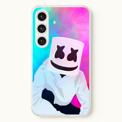 Rainbow White Helmet DJ  - Marshmello Phone Case for Galaxy S24FE