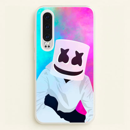 Rainbow White Helmet DJ  - Marshmello Phone Case for Huawei P30
