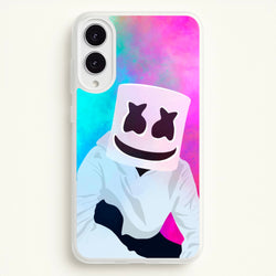Rainbow White Helmet DJ  - Marshmello Phone Case for Galaxy S25 Edge