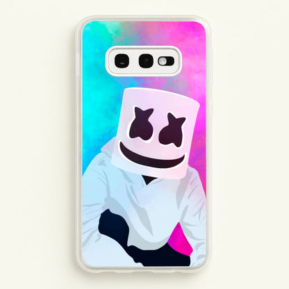 Rainbow White Helmet DJ  - Marshmello Phone Case for Galaxy S10e