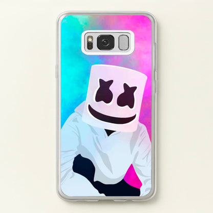 Rainbow White Helmet DJ  - Marshmello Phone Case for Galaxy S8 Plus