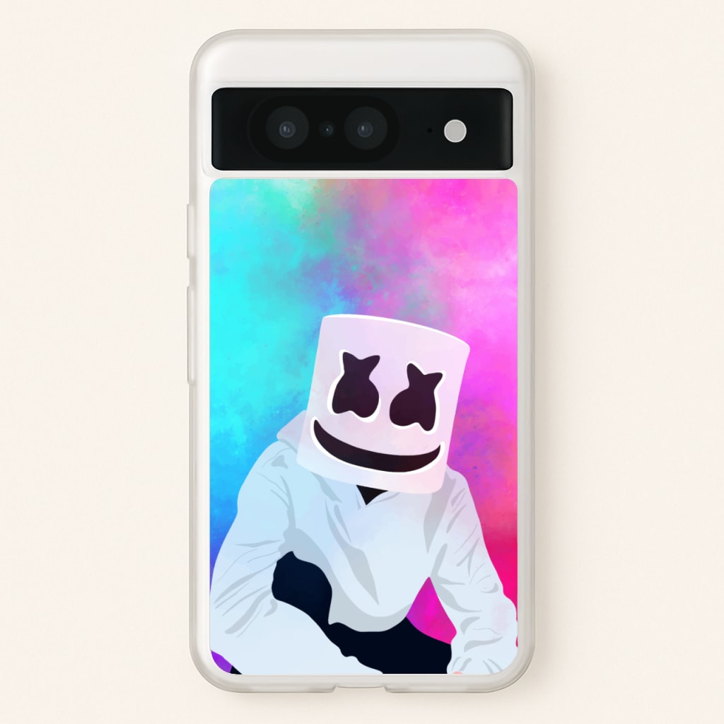 Rainbow White Helmet DJ  - Marshmello Phone Case for Google Pixel 8