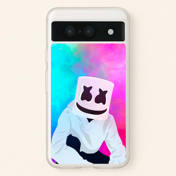 Rainbow White Helmet DJ  - Marshmello Phone Case for Google Pixel 8