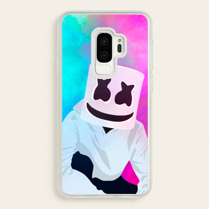 Rainbow White Helmet DJ  - Marshmello Phone Case for Galaxy S9 Plus