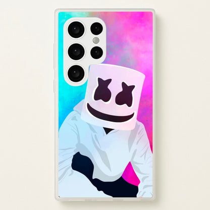 Rainbow White Helmet DJ  - Marshmello Phone Case for Galaxy S24 Ultra