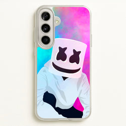 Rainbow White Helmet DJ  - Marshmello Phone Case for Galaxy A56