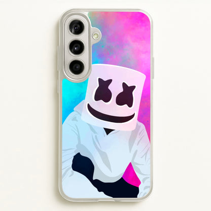 Rainbow White Helmet DJ  - Marshmello Phone Case for Galaxy A56