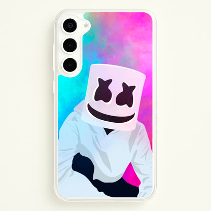 Rainbow White Helmet DJ  - Marshmello Phone Case for Galaxy S23