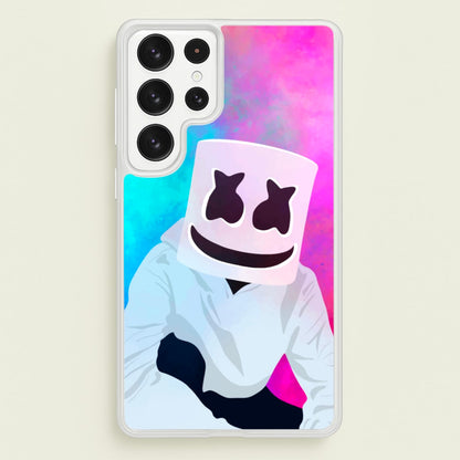 Rainbow White Helmet DJ  - Marshmello Phone Case for Galaxy S22 Ultra