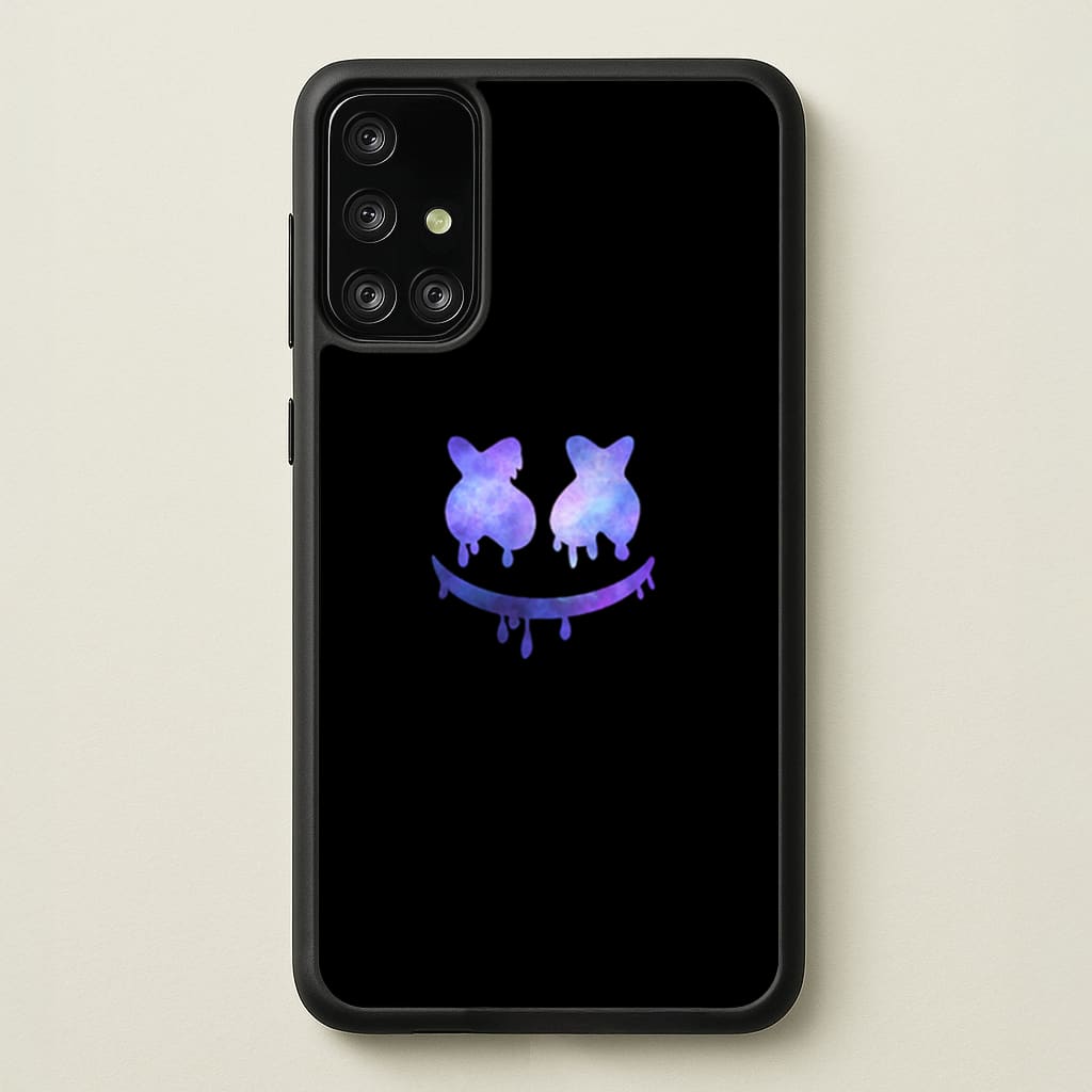 Dripping Features - White Helmet DJ  - Marshmello Phone Case for Galaxy A71