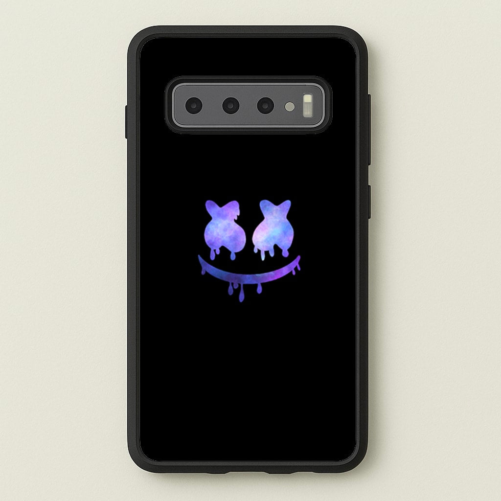 Dripping Features - White Helmet DJ  - Marshmello Phone Case for Galaxy S10