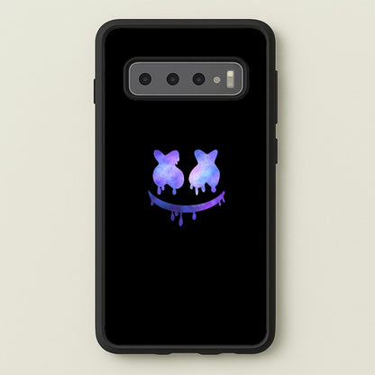 Dripping Features - White Helmet DJ  - Marshmello Phone Case for Galaxy S10