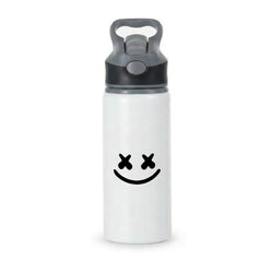 Blue White Helmet DJ Active Water Bottle - Black