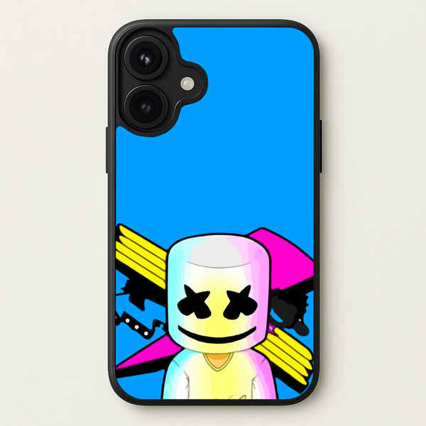 Neon Logo White Helmet DJ Phone Case for iPhone 17