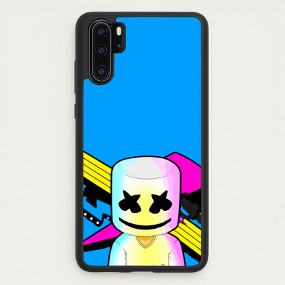 Neon Logo White Helmet DJ  - Marshmello Phone Case for Huawei P30 Pro