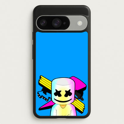 Neon Logo White Helmet DJ Phone Case for Google Pixel 10 / 10 Pro