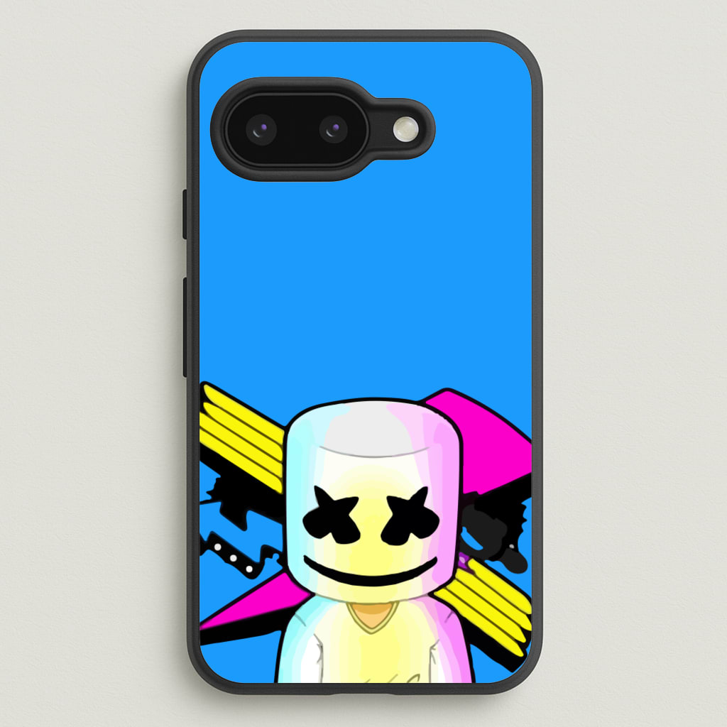 Neon Logo White Helmet DJ  - Marshmello Phone Case for Google Pixel 9a