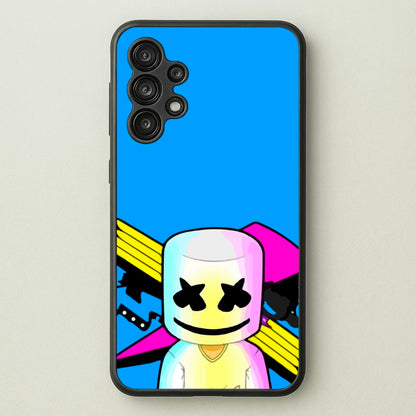 Neon Logo White Helmet DJ  - Marshmello Phone Case for Galaxy A13