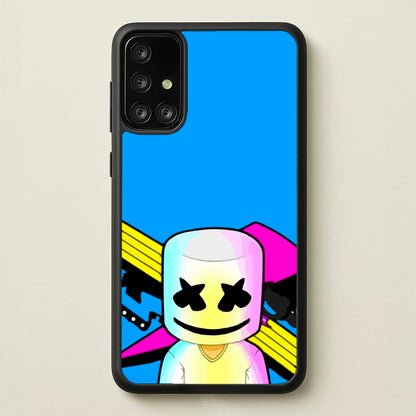 Neon Logo White Helmet DJ  - Marshmello Phone Case for Galaxy A71