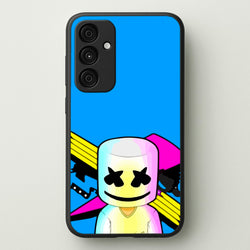 Neon Logo White Helmet DJ  - Marshmello Phone Case for Galaxy A55