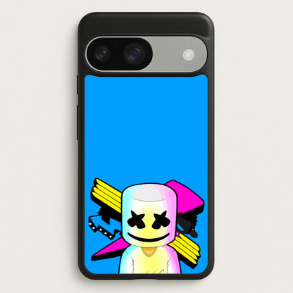 Neon Logo White Helmet DJ  - Marshmello Phone Case for Google Pixel 9 / 9 Pro