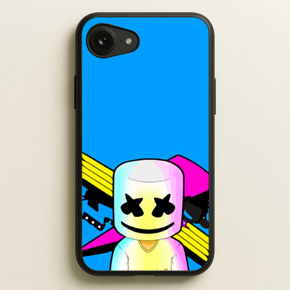 Neon Logo White Helmet DJ  - Marshmello Phone Case for iPhone 16e