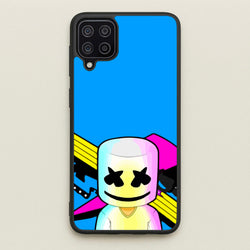 Neon Logo White Helmet DJ  - Marshmello Phone Case for Galaxy A12