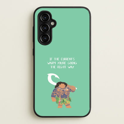If The Current's Warm  - Moana Phone Case for Galaxy A54