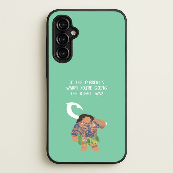 If The Current's Warm  - Moana Phone Case for Galaxy A54