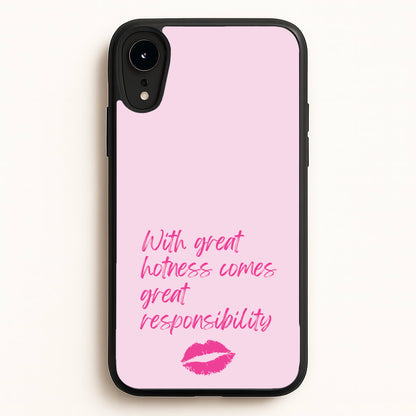 With Great Hotness   - Modern Family Phone Case for iPhone XR