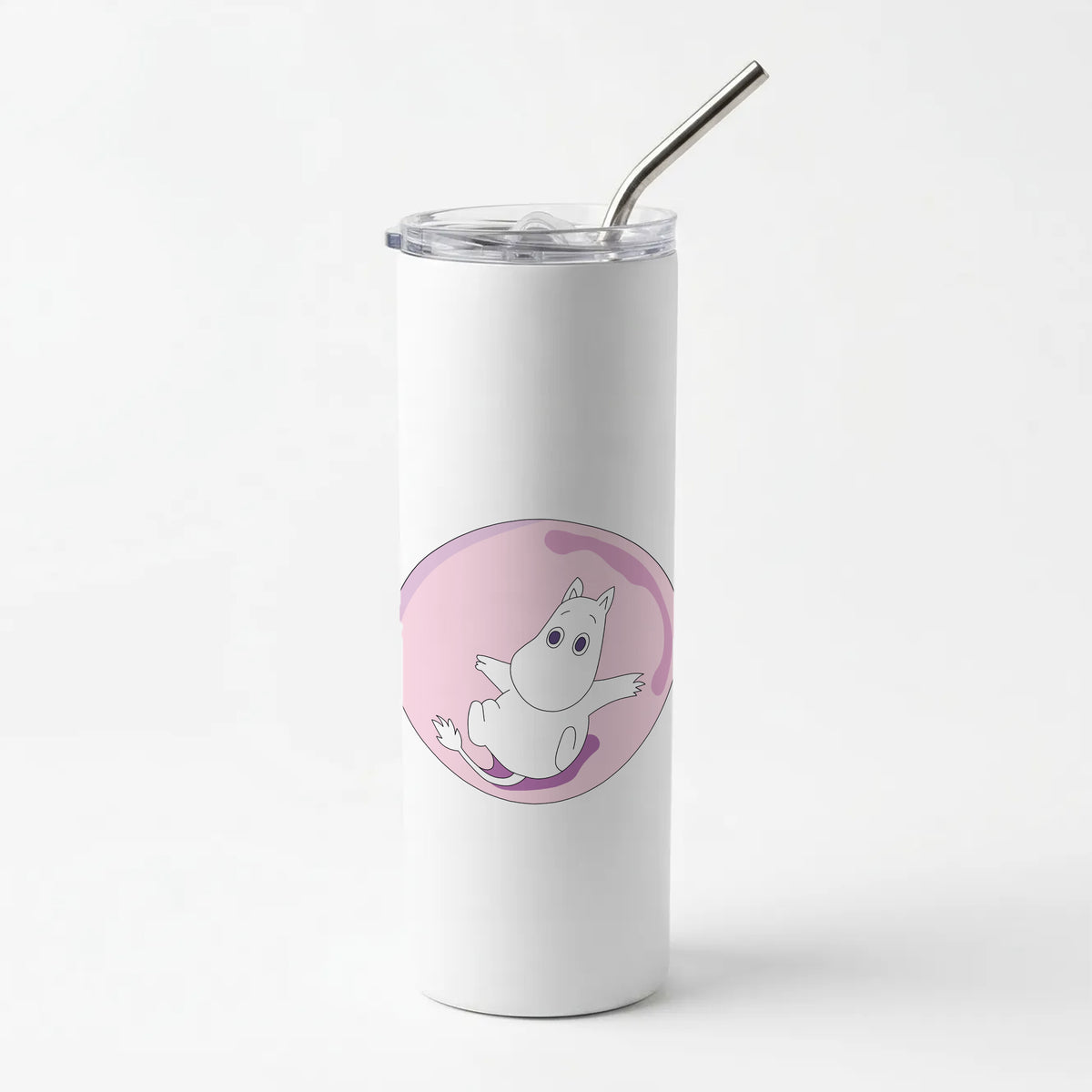 Moomin In A Pink Bubble  Skinny Tumbler