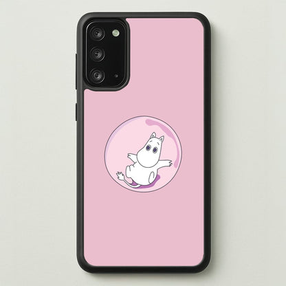 Moomin In A Pink Bubble   - Moomin Phone Case for Galaxy Note 20