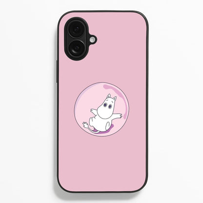 Moomin In A Pink Bubble   - Moomin Phone Case for iPhone 16 Plus