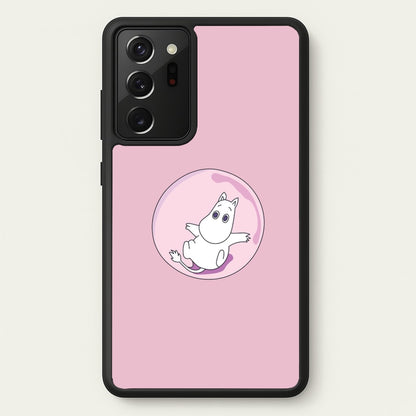 Moomin In A Pink Bubble   - Moomin Phone Case for Galaxy Note 20 Ultra