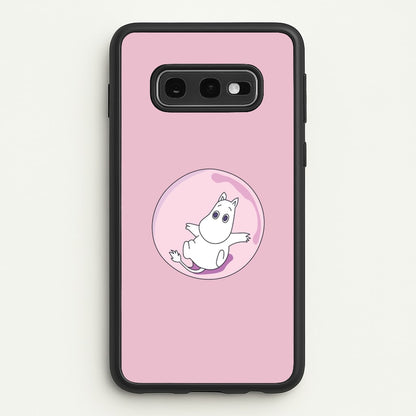 Moomin In A Pink Bubble   - Moomin Phone Case for Galaxy S10e