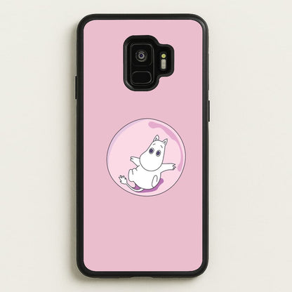 Moomin In A Pink Bubble   - Moomin Phone Case for Galaxy S9