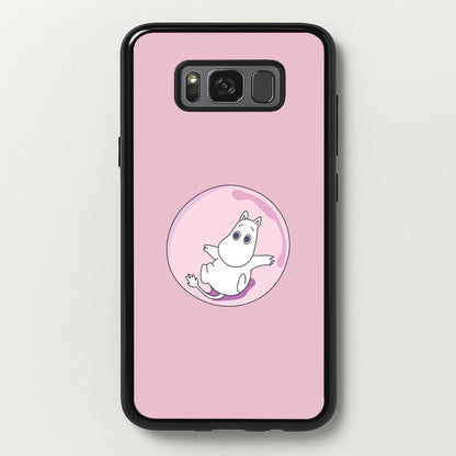 Moomin In A Pink Bubble   - Moomin Phone Case for Galaxy S8