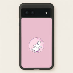 Moomin In A Pink Bubble   - Moomin Phone Case for Google Pixel 7a