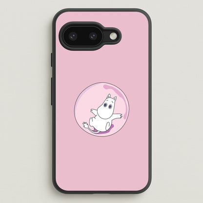 Moomin In A Pink Bubble   - Moomin Phone Case for Google Pixel 9a