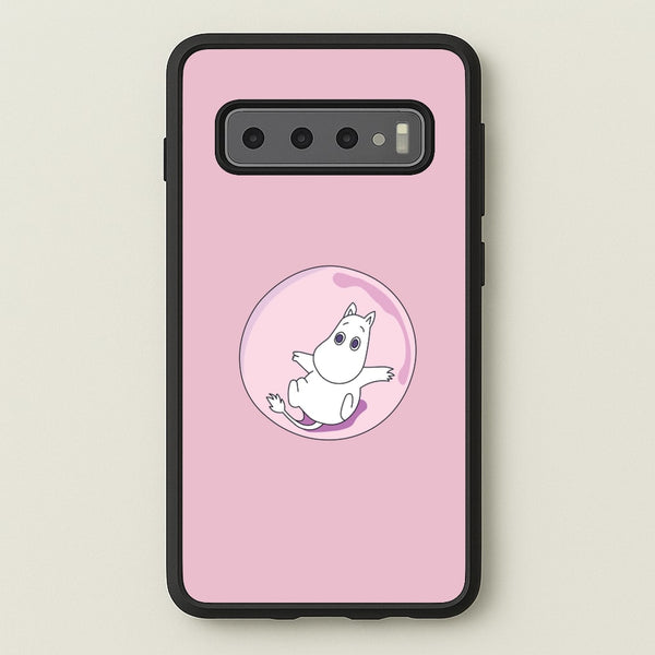 Moomin In A Pink Bubble   - Moomin Phone Case for Galaxy S10