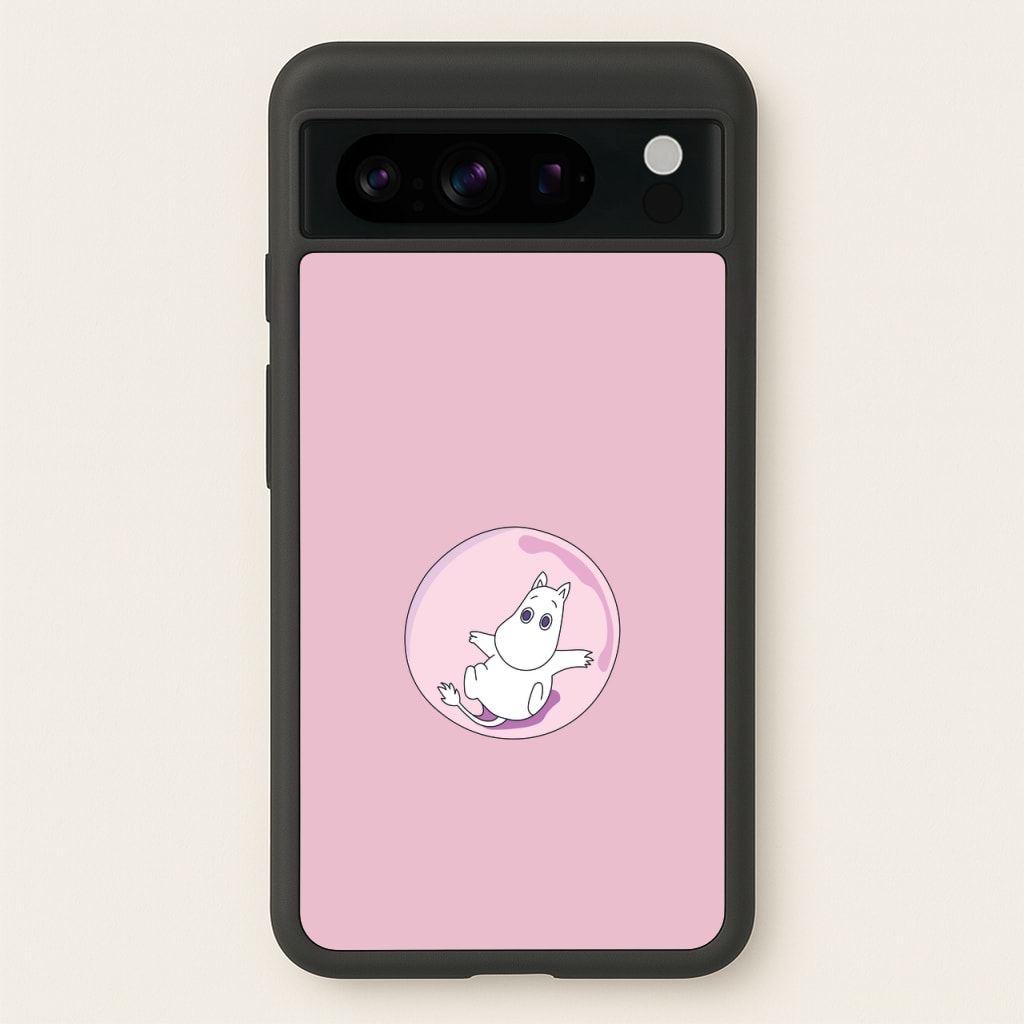 Moomin In A Pink Bubble   - Moomin Phone Case for Google Pixel 8 Pro