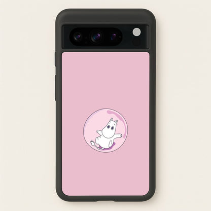 Moomin In A Pink Bubble   - Moomin Phone Case for Google Pixel 8 Pro