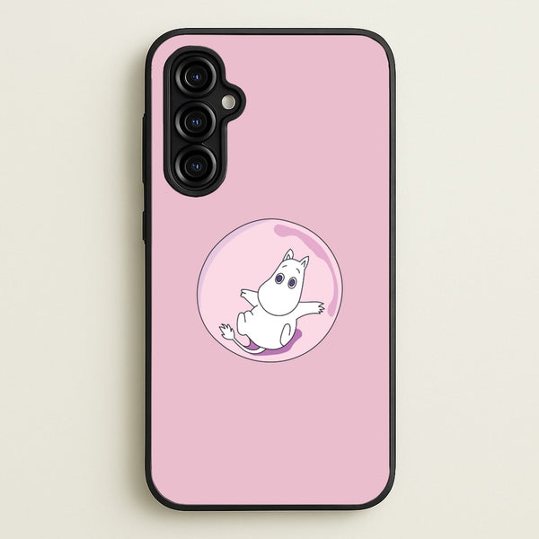 Moomin In A Pink Bubble   - Moomin Phone Case for Galaxy A54
