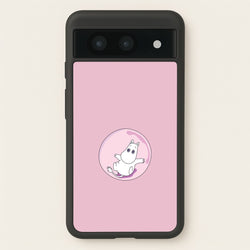 Moomin In A Pink Bubble   - Moomin Phone Case for Google Pixel 8a