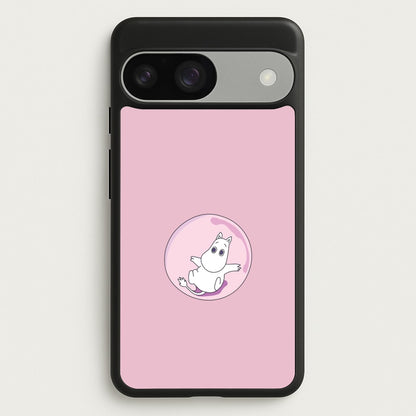 Moomin In A Pink Bubble   - Moomin Phone Case for Google Pixel 9 / 9 Pro