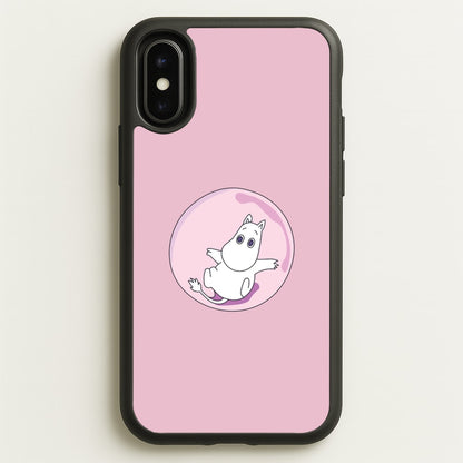 Moomin In A Pink Bubble   - Moomin Phone Case for iPhone X / XS