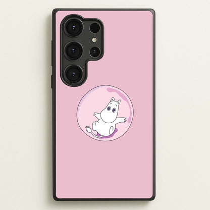 Moomin In A Pink Bubble   - Moomin Phone Case for Galaxy S25 Ultra