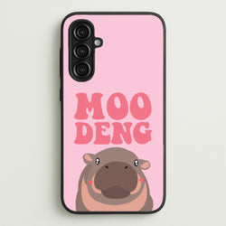 Moo Pink  - Moo Deng Phone Case for Galaxy A16