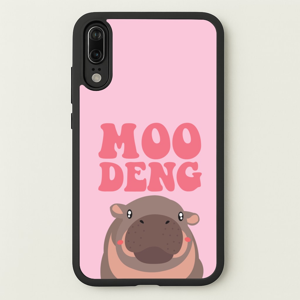 Moo Pink  - Moo Deng Phone Case for Huawei P20